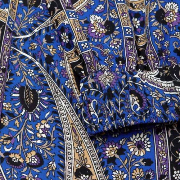 NWT Kobi Halperin Tristin Azure Multicolor Paisley Print Harem Jogger Pants XXL - Picture 5 of 9